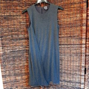 Calvin Klein Medium Mulberry Silk Wool Modal Knee Length Tank Dress Grey Capsule